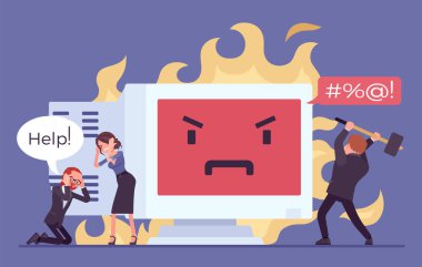 Eski bilgisayar, bilgisayar hatası, hata, sistem sorunu