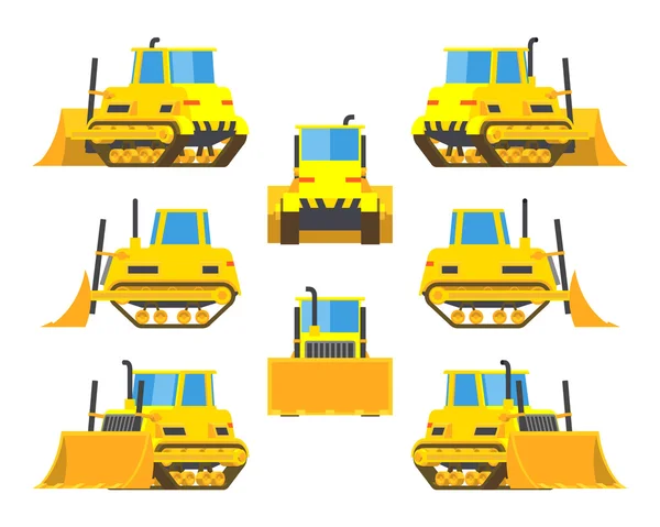 Bulldozer jaune — Image vectorielle