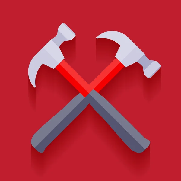 Crossed hammer symbol Vector Art Stock Images Depositphotos