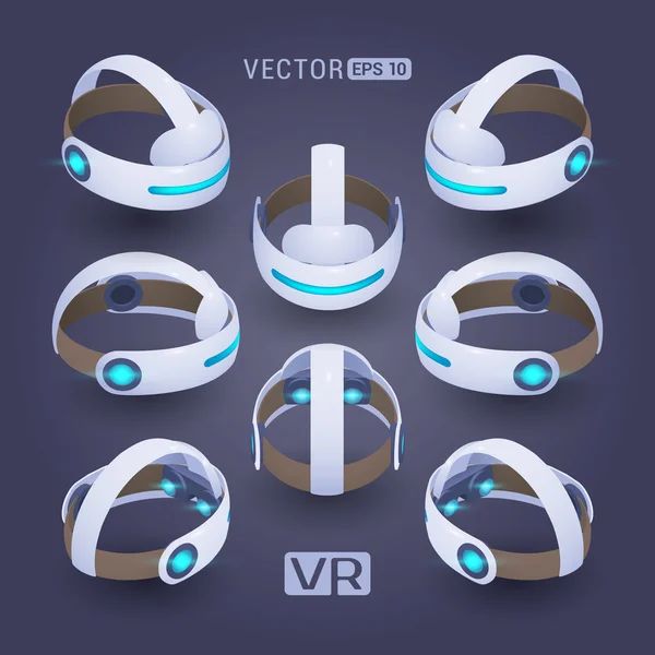 Auriculares de realidad virtual isométricos — Archivo Imágenes Vectoriales