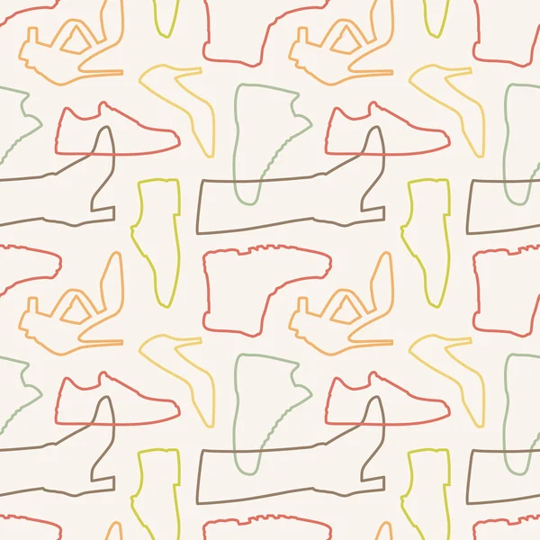 Seamless shoe pattern — Stock Vector