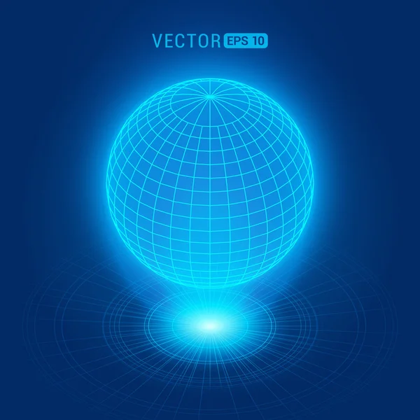 Globo holográfico —  Vetores de Stock