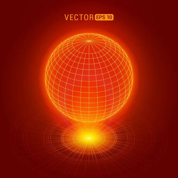 Globo holográfico — Vector de stock