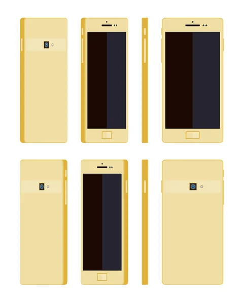 Generisches Gold Smartphone — Stockvektor