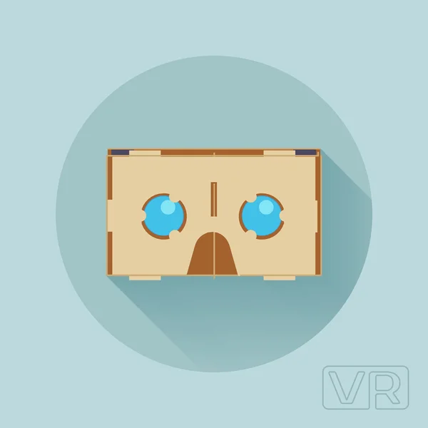Auriculares de realidad virtual de cartón — Vector de stock
