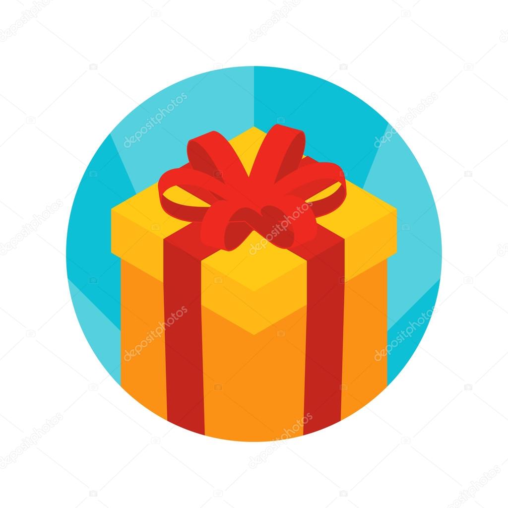 Isometric gift box icon