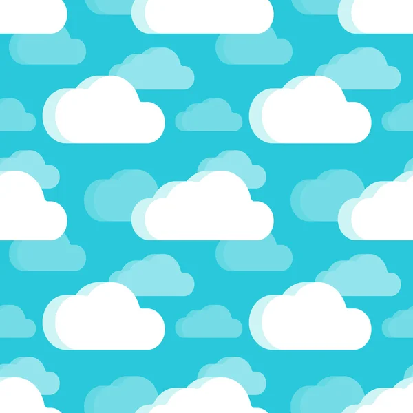Nuvens padrão sem costura — Vetor de Stock