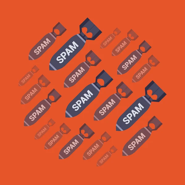 Spam bomby — Stockový vektor