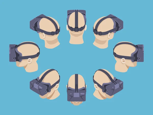 Auriculares de realidad virtual isométricos — Archivo Imágenes Vectoriales