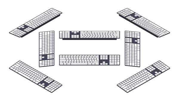 Ізометричного Pc клавіатура — стоковий вектор