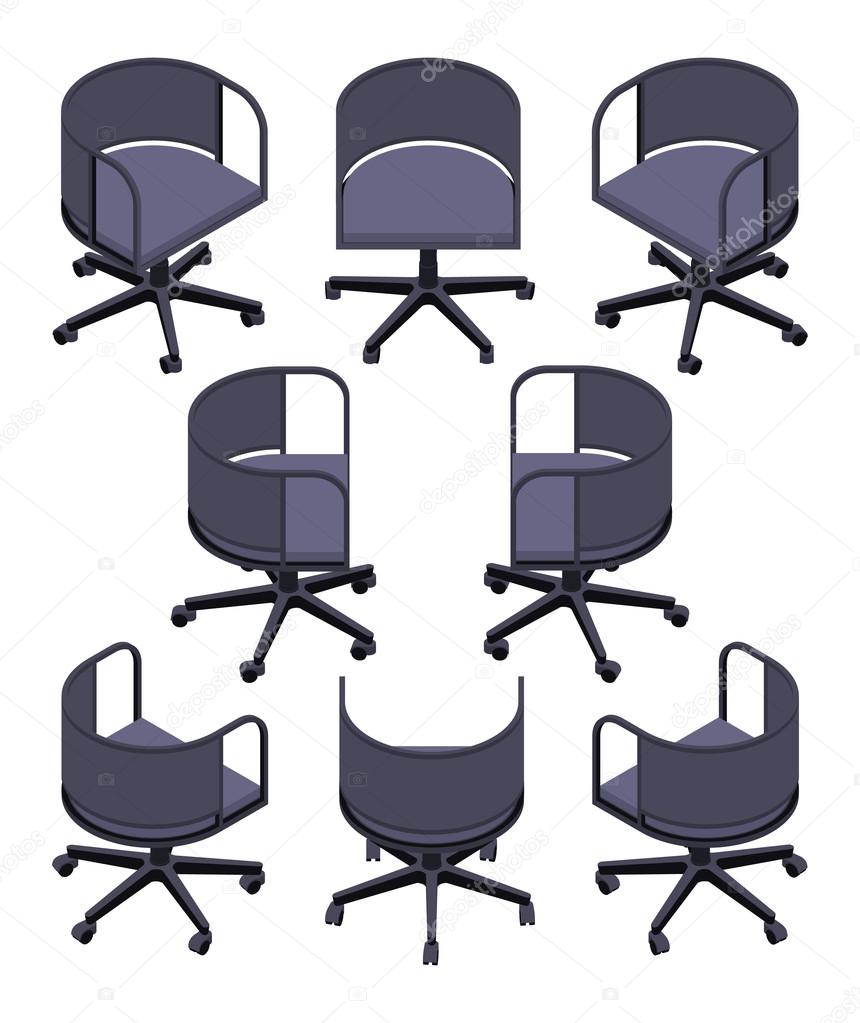 Isometric office spinning chair Stock Vector Image by ©Andrew_Rybalko