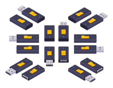 İzometrik Usb birden parlamak götürmek