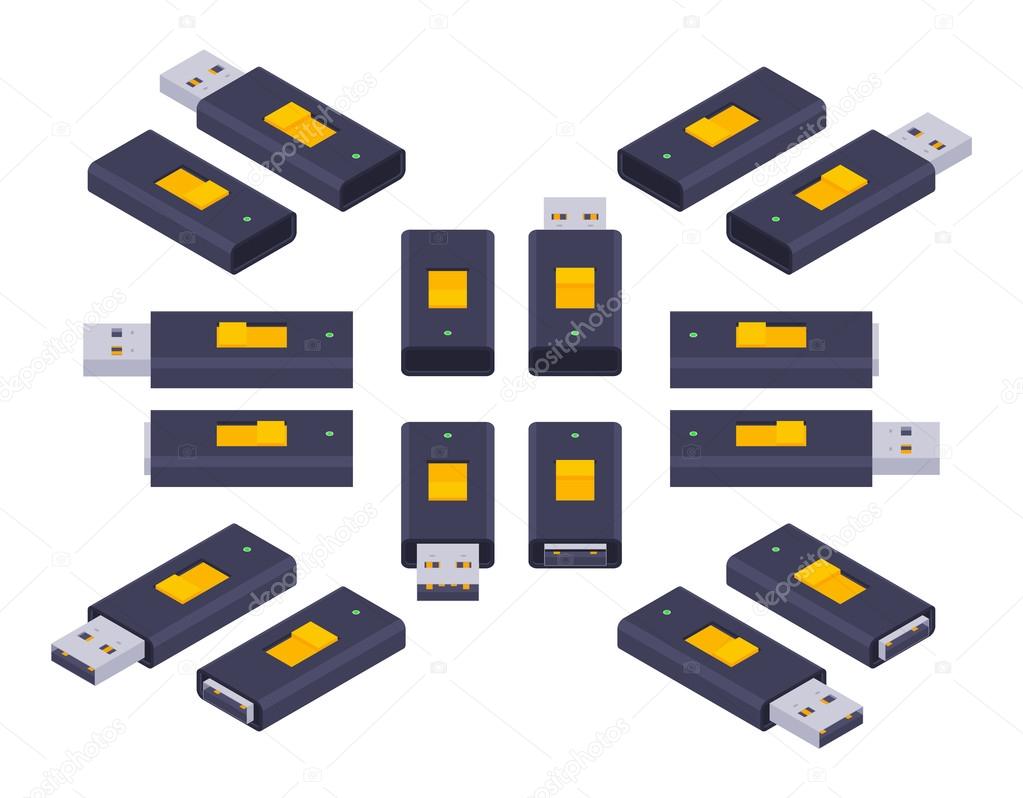 Isometric USB flash-drive