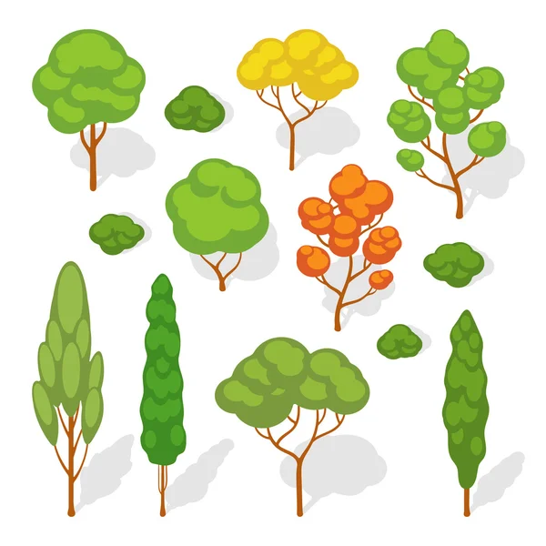 Set of the vector trees — Stock Vector