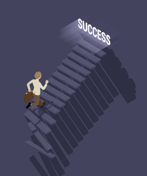 Way to success in business — Stock Vector