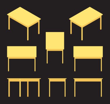 İzometrik sarı tablo