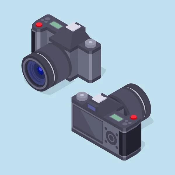 Isometric photo camera — Stock Vector