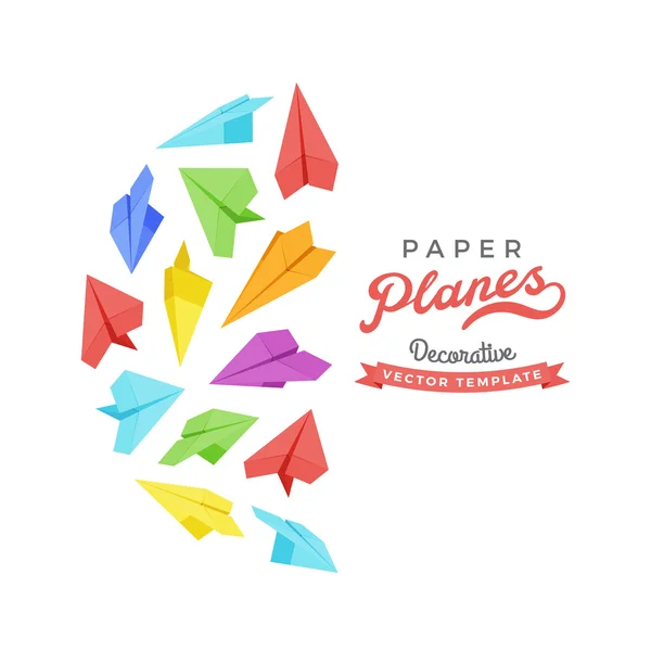 Diseño de decoración vectorial de planos de papel — Archivo Imágenes Vectoriales