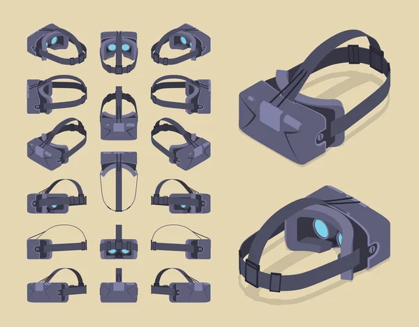 Auriculares de realidad virtual isométricos — Vector de stock