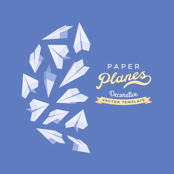 Diseño de decoración vectorial de planos de papel — Archivo Imágenes Vectoriales