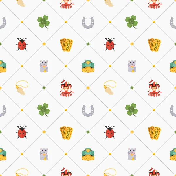 Seamless pattern with Lucky Charms — Stock Vector