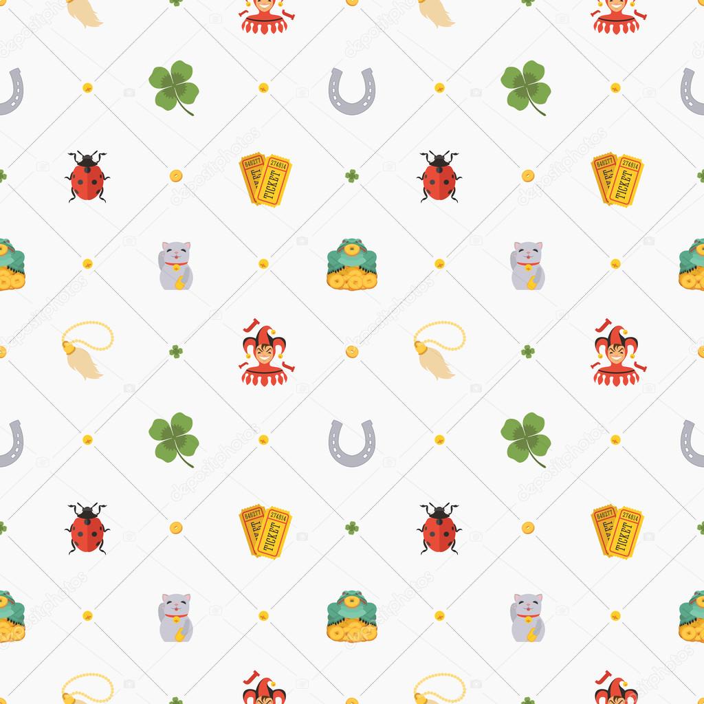 Seamless pattern with Lucky Charms