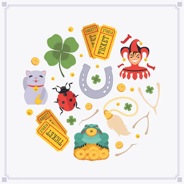 Vector decorating design made of Lucky Charms — Stock Vector