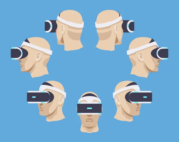 Auriculares de realidad virtual — Vector de stock