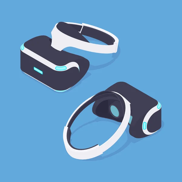 Auriculares de realidad virtual isométricos — Vector de stock