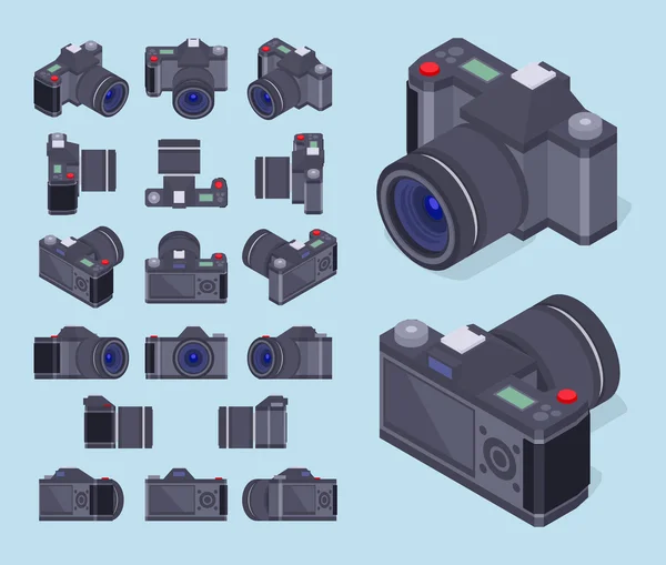 Isometrische Fotokameras — Stockvektor
