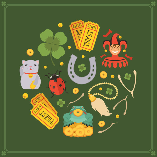 Vector decorating design made of Lucky Charms