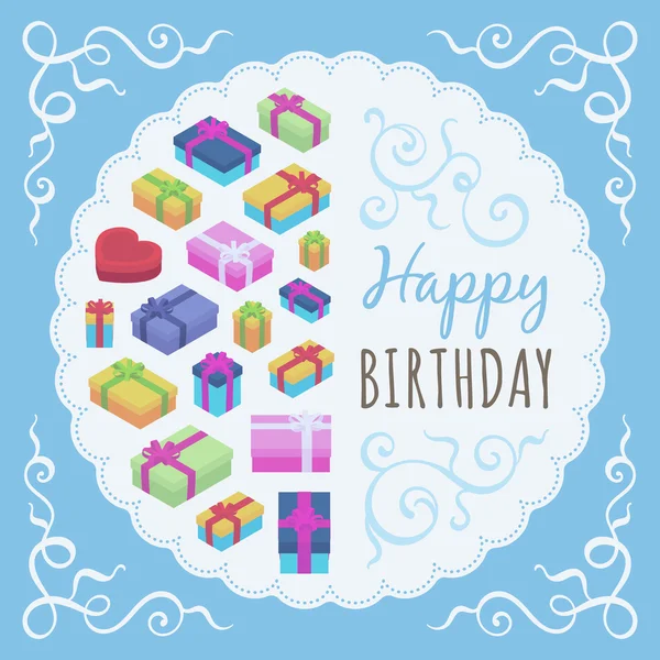 Birthday vector decorating design — Stock Vector