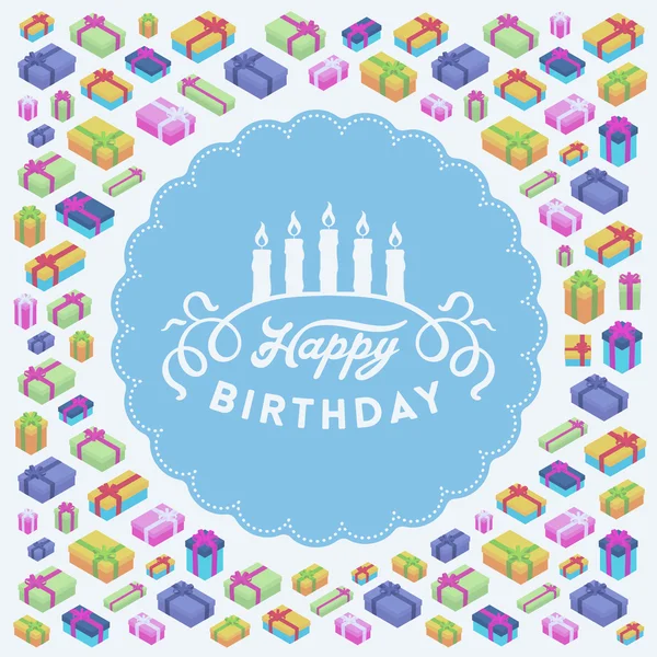 Birthday vector decorating design — Stock Vector