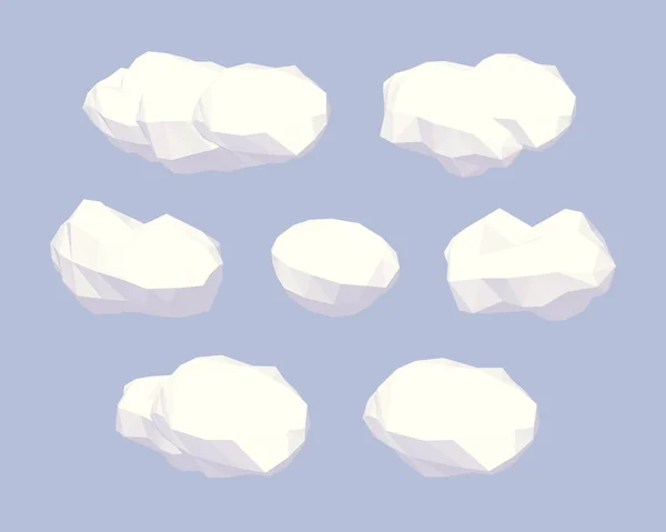Würfelwelt. Wolken — Stockvektor