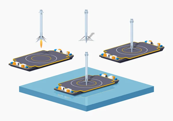 Landing ruimte barge — Stockvector