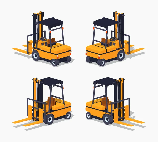 Orange forklift truck — Stock Vector