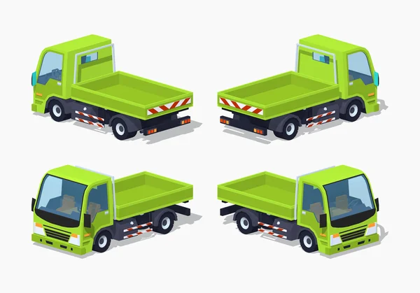 Empty green truck — Stock Vector