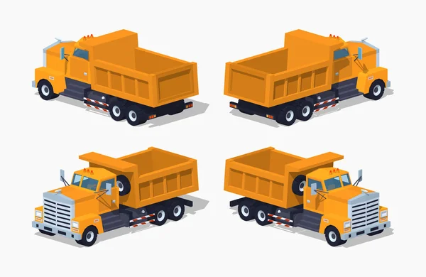 Empty orange dumper — Stock Vector