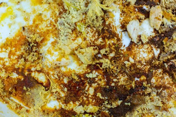 Sartén Sucia Con Sobras Fritas Comida Poco Saludable Menaje Cocina —  Fotos de Stock