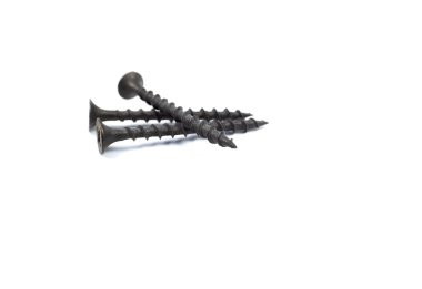 Metal çivi makrosu. Fastener, fotoğrafı kapat..