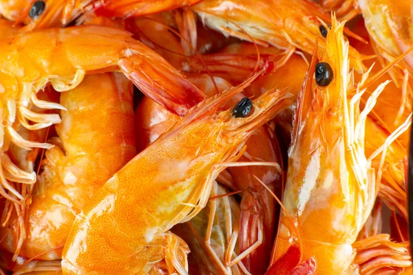 Savoureux Fond Crevettes Crevettes Fraîches Fruits Mer Sains Photo Rapprochée — Photo