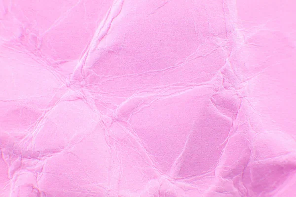 Crumpled Pink Paper Background Real Macro Battered Texture Close Photo — Stock Photo, Image