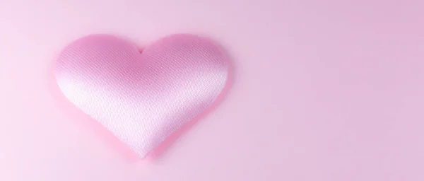 Roze Hart Roze Achtergrond Valentijnsdag Concept Liefde Romantische Foto Briefkaart — Stockfoto