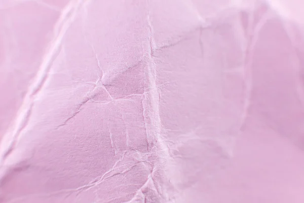 Crumpled Pink Paper Background Real Macro Battered Texture Close Photo — Stock Photo, Image