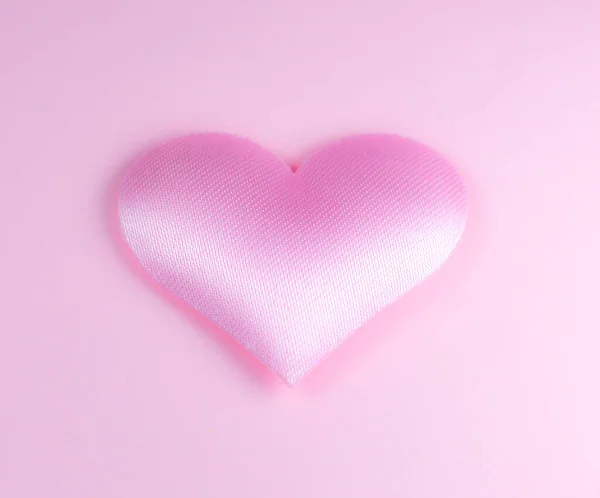 Roze Hart Roze Achtergrond Valentijnsdag Concept Liefde Romantische Foto Briefkaart — Stockfoto
