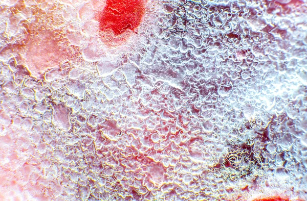 Замороженная Клубничная Текстура Закрывай Холодные Фрукты — стоковое фото
