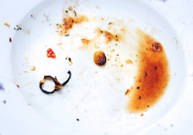 Yemekten sonra kirli tabak..