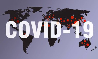 COVID-19. Salgın Koronavirüs. Virüs tüm dünyaya yayılmış durumda. Tehlikeli grip vakaları. Salgın hastalık. Sağlık problemi konsepti. Virüsler saldırıyor.