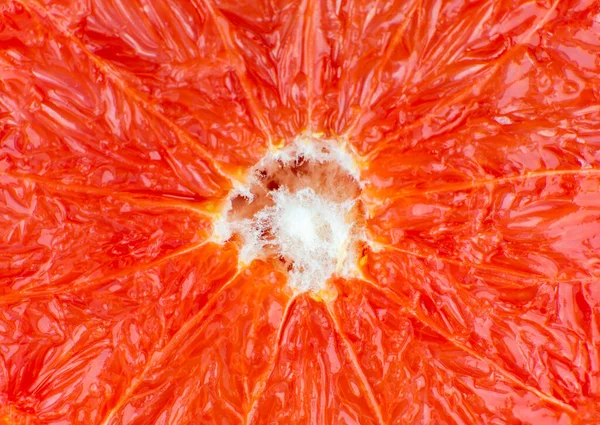 Grapefruit Textur Inneren Auf Weißem Hintergrund Zitrusfrüchte Aus Nächster Nähe — Stockfoto