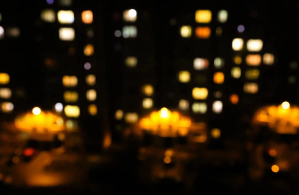 Размытые Ночные Огни Города Фото Абстрактный Фон Эффекте Боке — стоковое фото